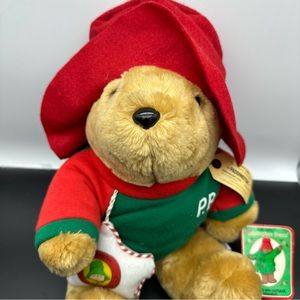 Sears Vintage Paddington Bear Plush w/Tags 1995 & Christmas Stuffed Animal